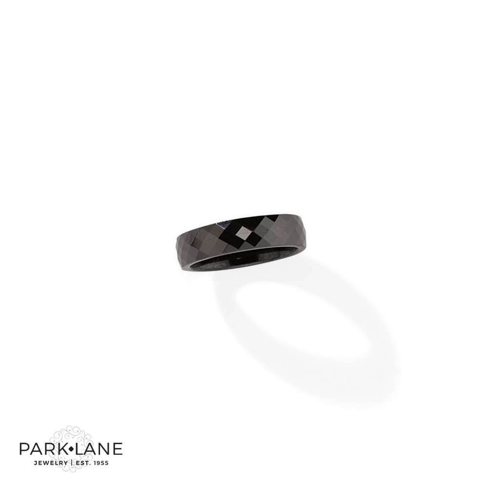 Park Lane Domino titanium ring  Black or white